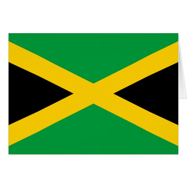 Cartão Bandeira da Jamaica (Frente Horizontal)