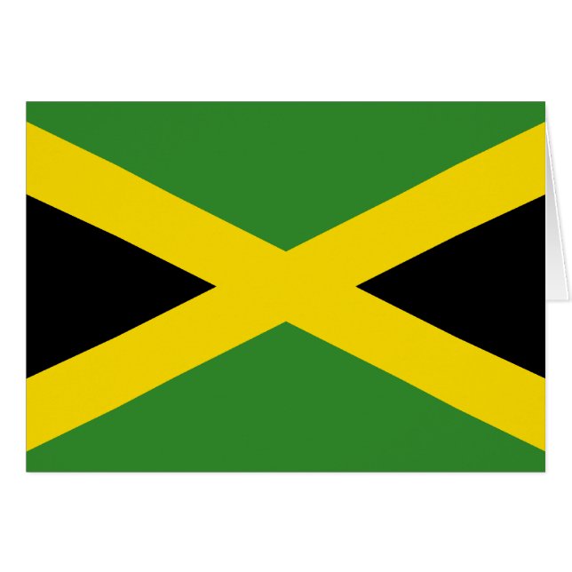 Cartão Bandeira da Jamaica (Frente Horizontal)