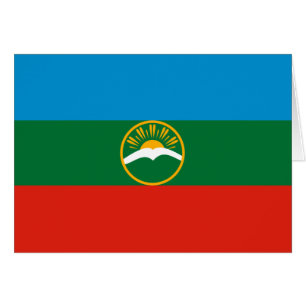 Cartão Bandeira da Karachay Cherkessia