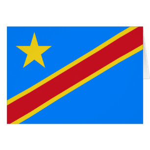 Cartão Bandeira da Kinshasa do Congo
