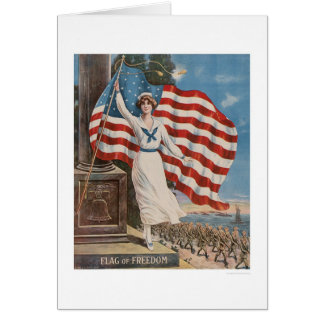Cartão Bandeira da liberdade