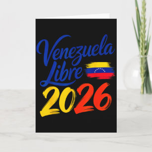 Cartão Bandeira da Liberdade Patriótica Art Venezuela Liv