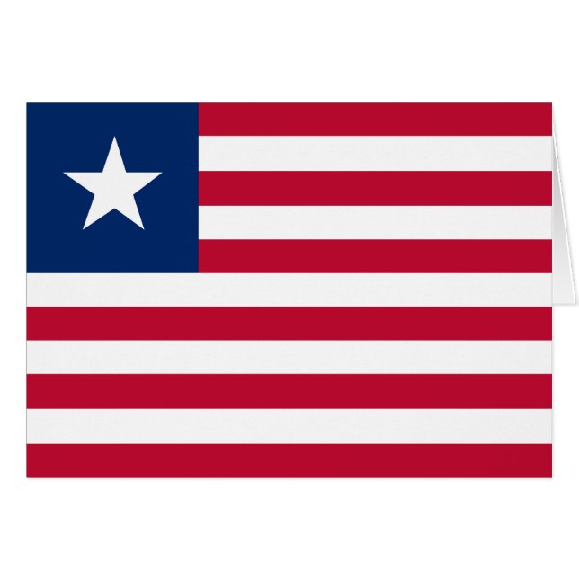 Cartão Bandeira da Libéria (Frente Horizontal)