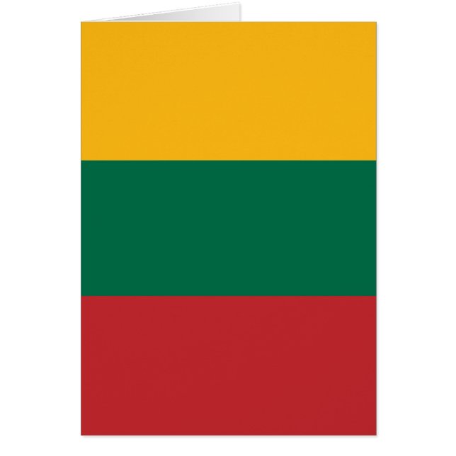 Cartão Bandeira da Lituânia (Frente)