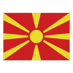 Cartão Bandeira da Macedônia do Norte