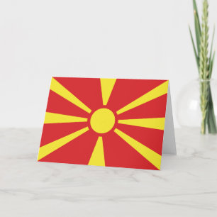 Cartão Bandeira da Macedônia do Norte