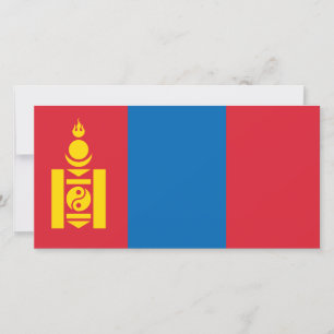 Cartão Bandeira da Mongólia