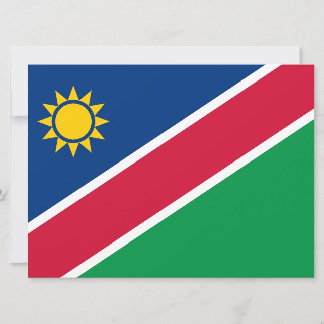 Cartão Bandeira da Namíbia (África Austral) (Frente)