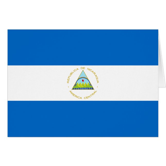 Cartão Bandeira da Nicarágua (Frente Horizontal)