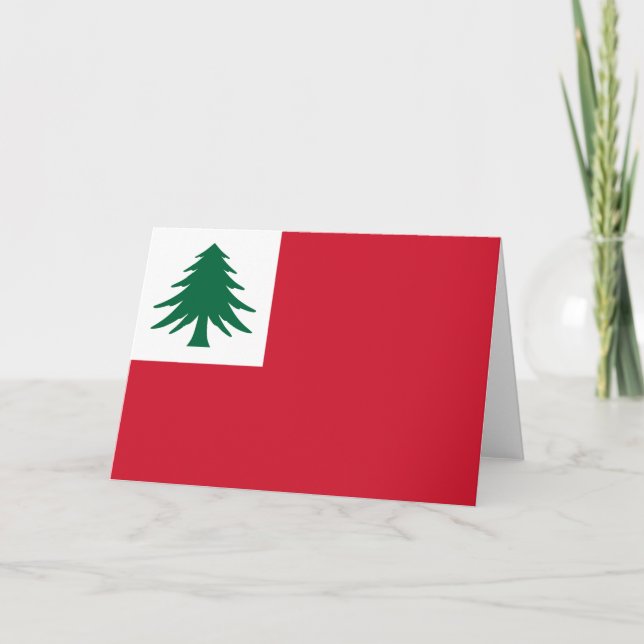 Cartão Bandeira da Nova Inglaterra (Frente)