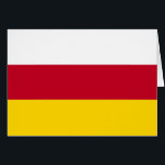 Cartão Bandeira da Ossétia do Norte<br><div class="desc">Bandeira patriótica da Ossétia do Norte Alânia.</div>