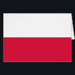 Cartão Bandeira da Polônia<br><div class="desc">Bandeira patriótica da Polônia.</div>