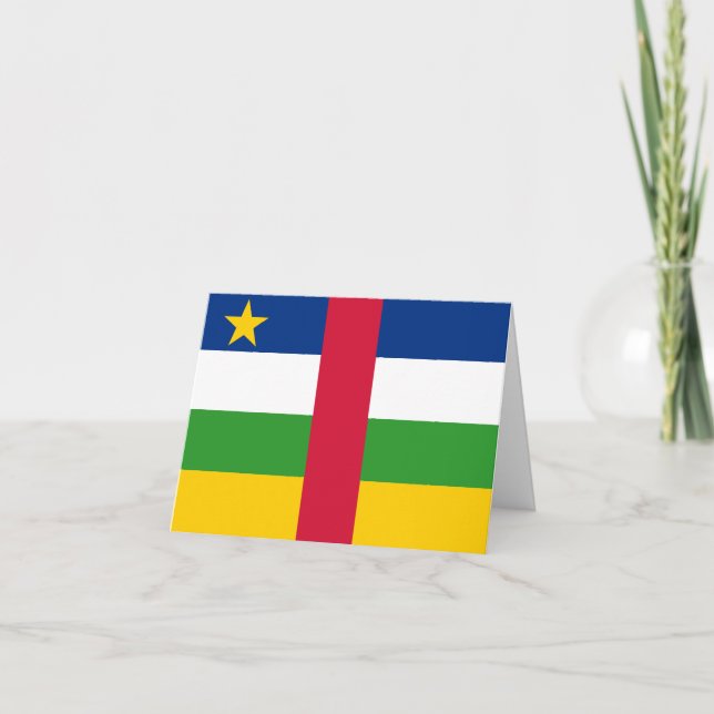 Cartão Bandeira da República Centro-Africana (Frente)