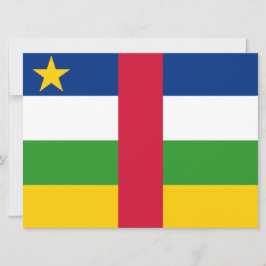 Cartão Bandeira da República Centro-Africana (RCA)