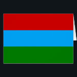 Cartão Bandeira da República da Carélia<br><div class="desc">Bandeira patriótica da República da Carélia</div>
