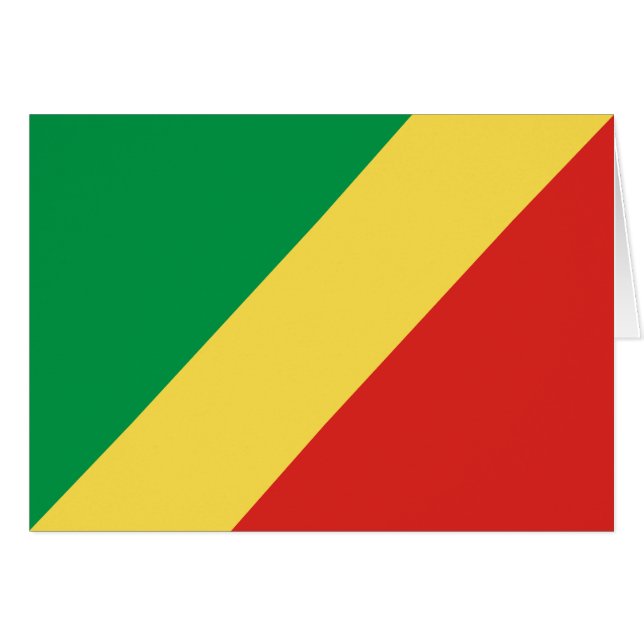 Cartão Bandeira da República do Congo (Frente Horizontal)