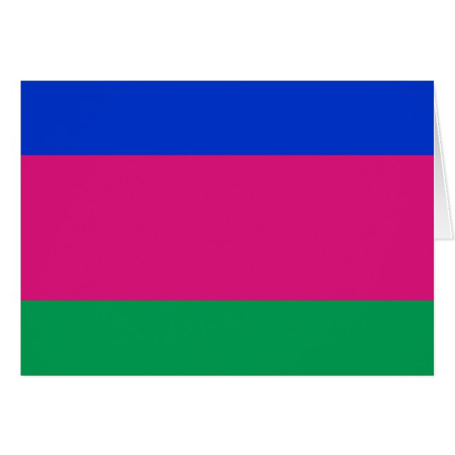 Cartão Bandeira da República do Kuban (Frente Horizontal)