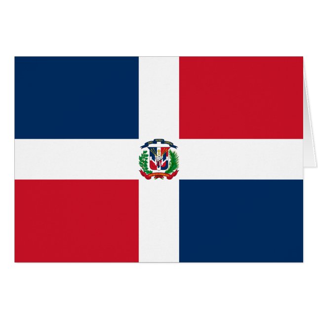 Cartão Bandeira da República Dominicana (Frente Horizontal)