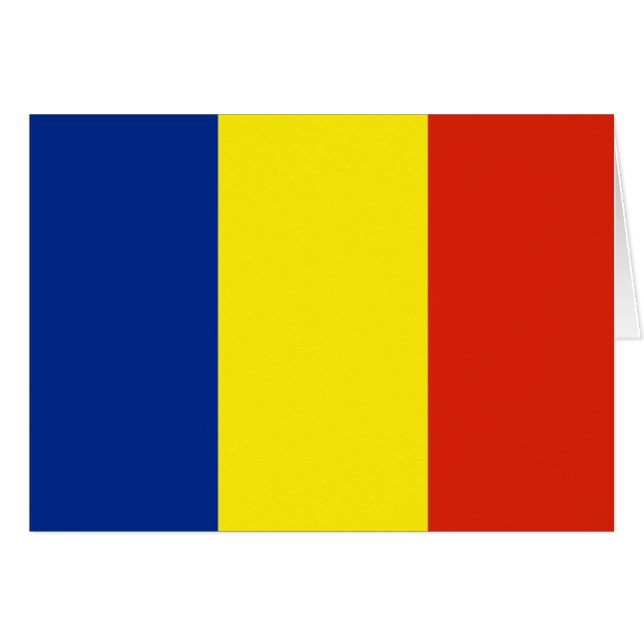 Cartão Bandeira da Romênia (Frente Horizontal)