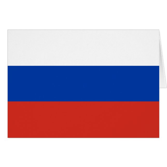 Cartão Bandeira da Rússia (Frente Horizontal)