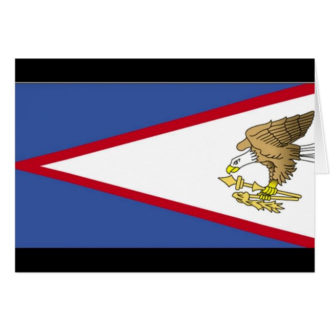 Cartão Bandeira da Samoa Americana (Frente Horizontal)