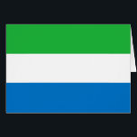 Cartão Bandeira da Serra Leoa<br><div class="desc">Bandeira patriótica da Serra Leoa.</div>