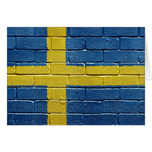 Cartão Bandeira da suecia