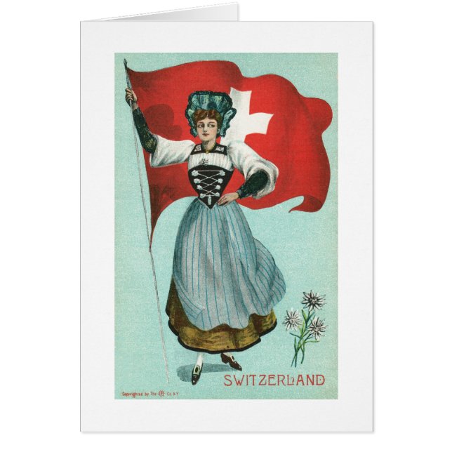 Cartão Bandeira da suiça (Frente)