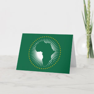 Cartão Bandeira da União Africana (África) (Panafrica)