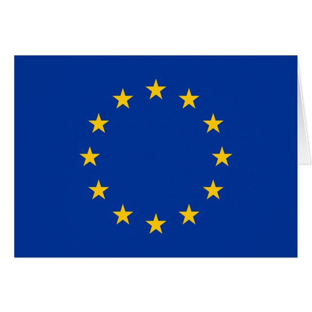 Cartão Bandeira da União Europeia (Frente Horizontal)