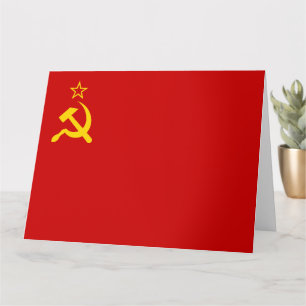 Cartão Bandeira da União Soviética, URSS, CCCP, comunismo