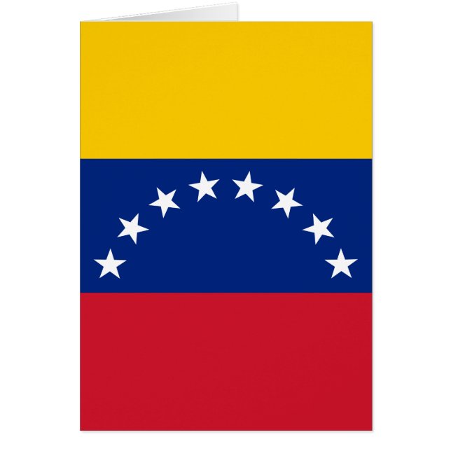 Cartão Bandeira da Venezuela (Frente)