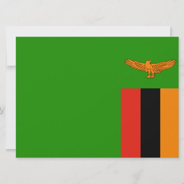 Cartão Bandeira da Zâmbia (Frente)