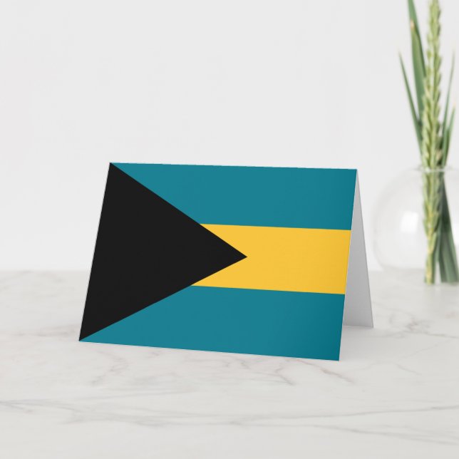 Cartão Bandeira das Baamas (Frente)