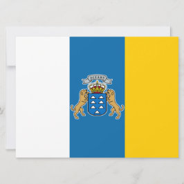Cartão Bandeira das Canárias (Canárias) (Canárias, Espanh
