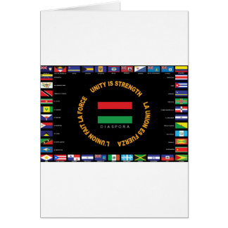 Cartão Bandeira das caraíbas da unidade do oficial