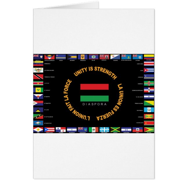 Cartão Bandeira das caraíbas da unidade do oficial (Frente)