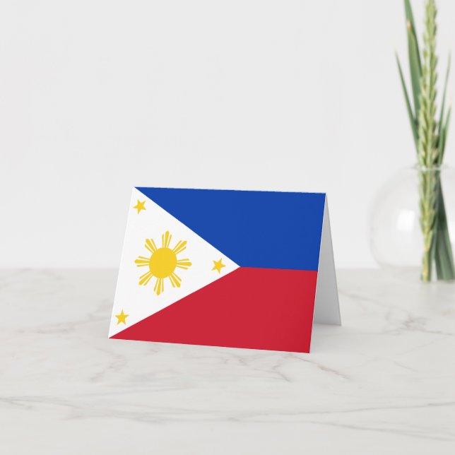 Cartão Bandeira das Filipinas (Frente)