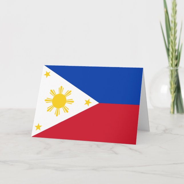 Cartão Bandeira das Filipinas (Frente)