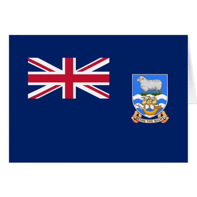 Cartão Bandeira das Ilhas Falkland (Frente Horizontal)