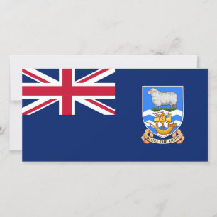 Cartão Bandeira das Ilhas Falkland (Território Britânico)