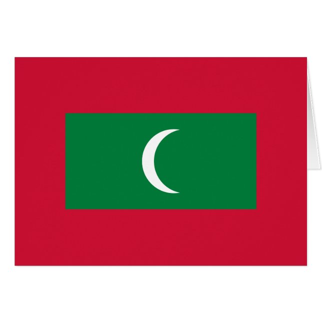 Cartão Bandeira das Maldivas (Frente Horizontal)