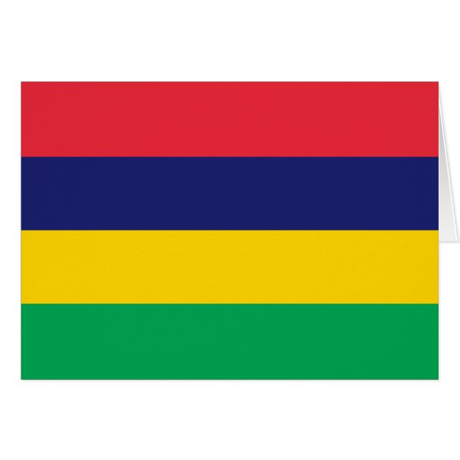 Cartão Bandeira das Maurícias (Frente Horizontal)