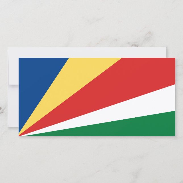 Cartão Bandeira das Seychelles (Frente)