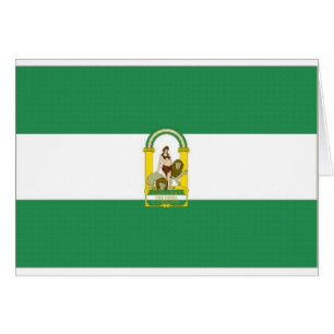 Cartão Bandeira de Andalucia da espanha