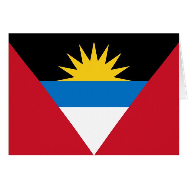 Cartão Bandeira de Antígua e Barbuda Patriótica (Frente Horizontal)