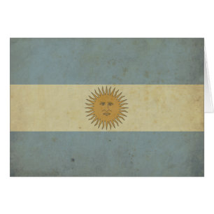 Cartão Bandeira de Argentina do vintage