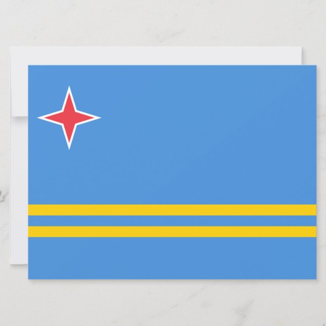 Cartão Bandeira de Aruba (Frente)