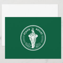 Cartão Bandeira de Bangkok (Cidade da Capital Tailandesa)