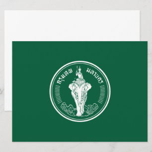 Cartão Bandeira de Bangkok (Cidade da Capital Tailandesa)